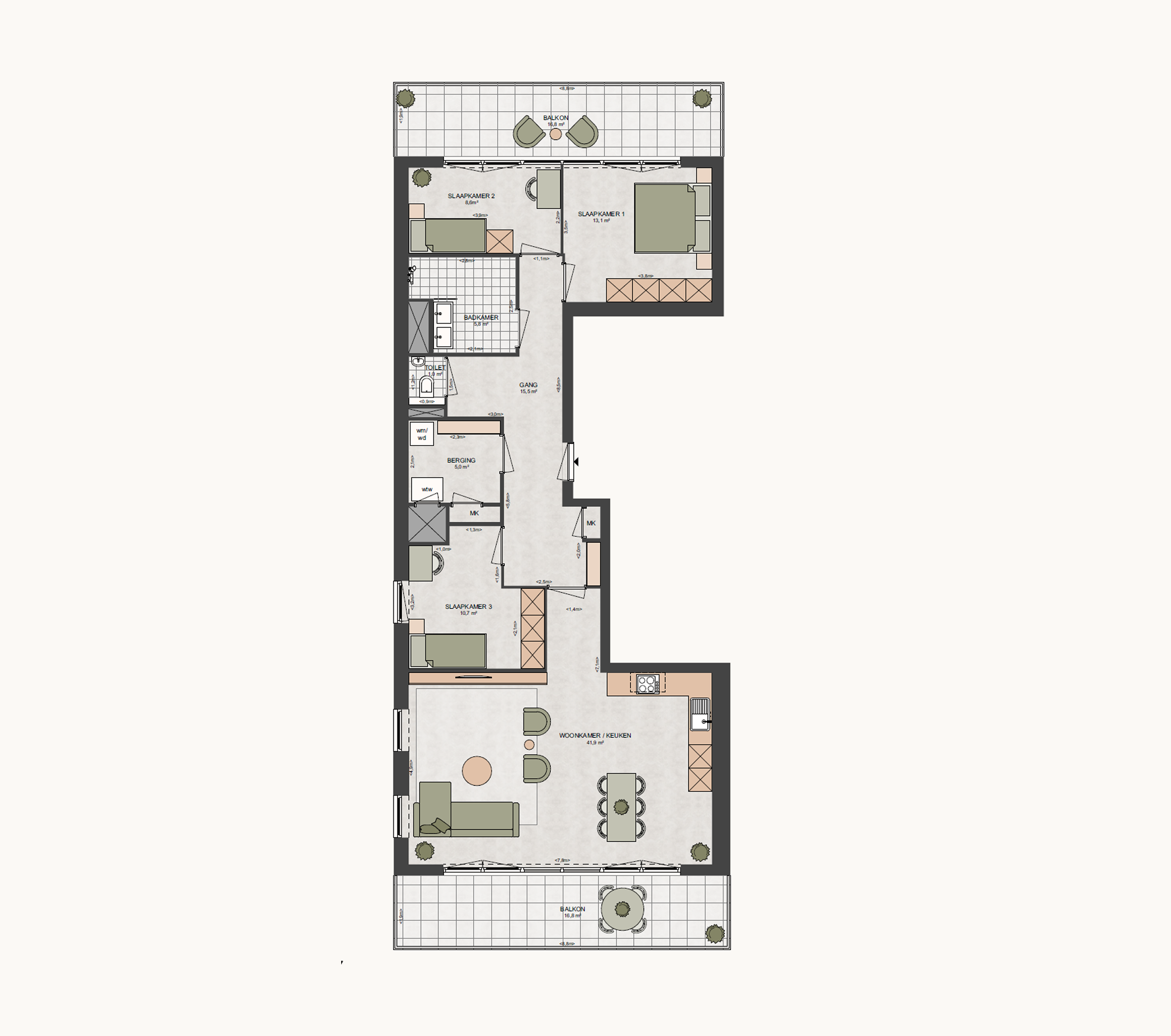 4-kamer appartement v2